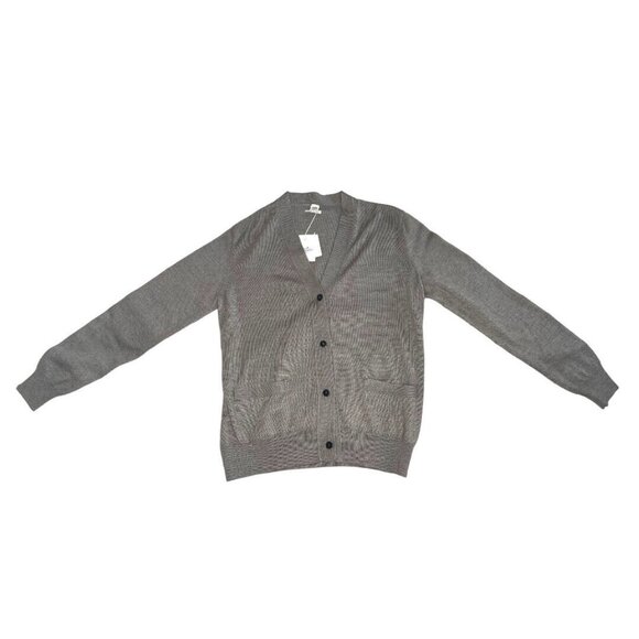 Hermes Womens Cardigan Pebble Gray Cashmere Silk Knit EU Size 40 Sweater New Tag - Picture 4 of 16